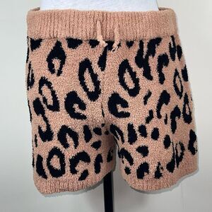 Julia Rose Chenille Leopard Lounge Shorts